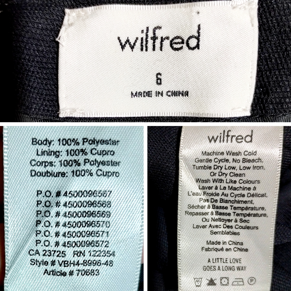Aritzia Wilfred Écoulement V-Neck Tie Waist Jumpsuit Black Size 6 - Picture 9 of 9